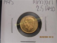 MEXICAN 1945 2.5 PESO GOLD COIN