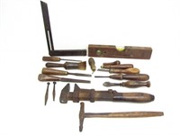 ASSORTED COLLECTION OF MISC. ANTIQUE HAND TOOLS