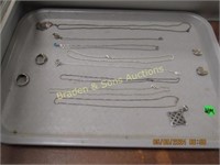 TRAY OF ASSTD JEWELRY. SOME STERLING