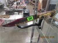 CONTEMPORARY 12" BOWIE KNIFE WITH STAND