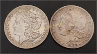 1880 & 1882-S Morgan Dollars