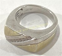 925 Sterling Silver Men’s Ring Sz 10