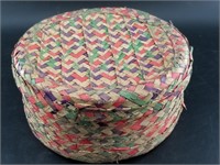 Basket with household items inside