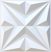 MIX3D 3D Wall Panel, White 32 Sq. Ft (12 Pck)