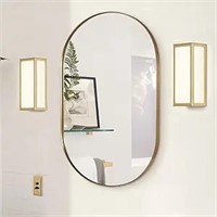 Andy Star Gold Oval Mirror, Brass Mirror For
