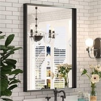 Keonjinn Black Framed Mirror For Bathroom 22 X 30