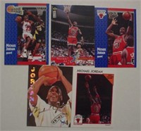 12 Superstar Basketball cards: Bird - Jordan -