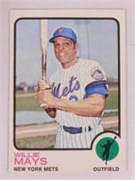 1973 Topps Willie Mays New York Mets baseball card