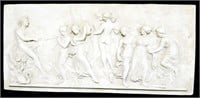 Large Figural Plaster in Relief Tile 14x30