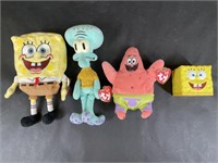 Spongebob Patrick Squidward Beanie Babies