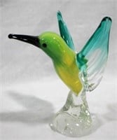 Murano Glass Hummingbird, 7.25"