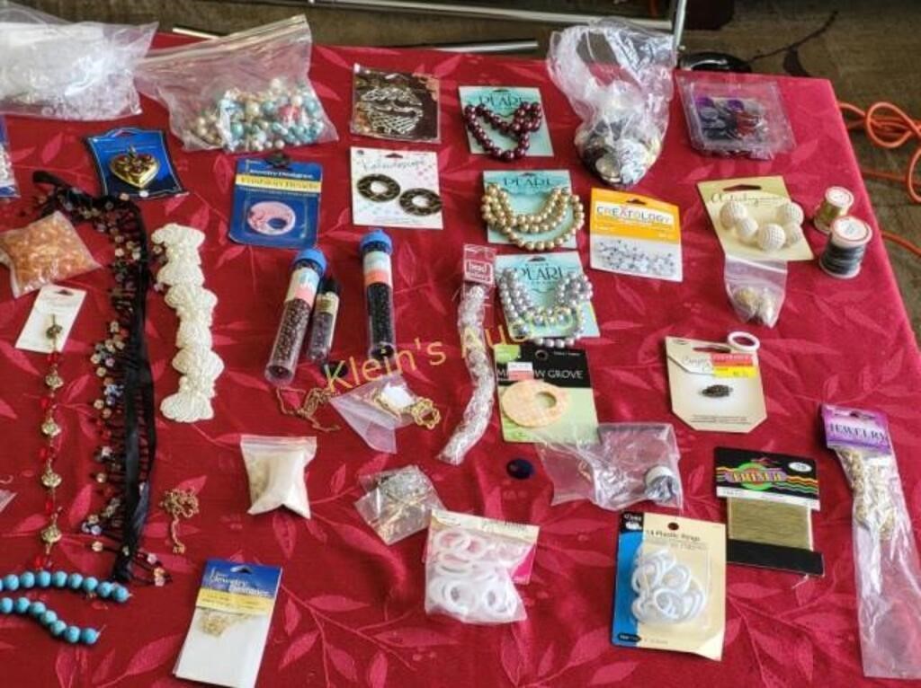 jewelry lot #2 beads, wires, swag & more