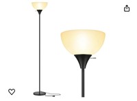 LED Standing Lamps with White Plastic Shade