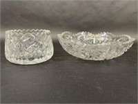 Two American Brilliant Crystal Bowls