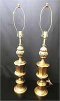 2 Stiffel Trophy Urn Neoclassical Brass Lamp