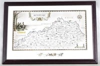 Map of Kentucky Framed 19x27.5"