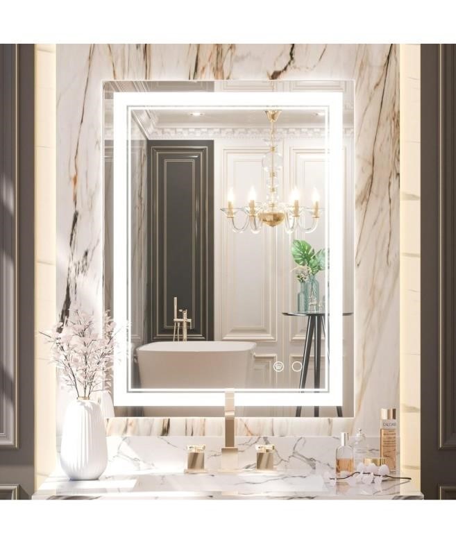 Keonjinn LED Bathroom Mirror, 32 x 24 Inch