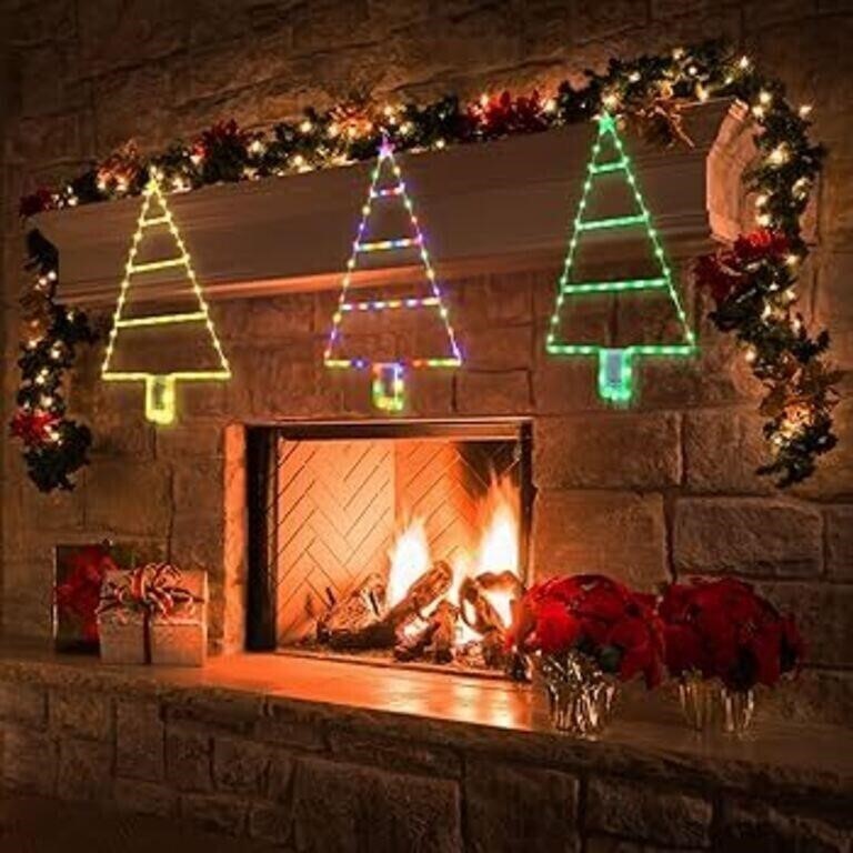 CHRISTMAS LED LADDER LIGHTS BATTERY OPERATED