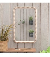 COZAYH Distressed Wood Frame Accent Mirror