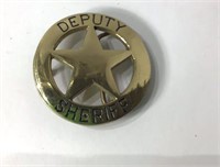 Vintage Solid Brass Deputy Sheriff Belt Buckle UJC