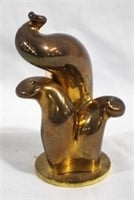 Brass freeform sculpture, 4" tall