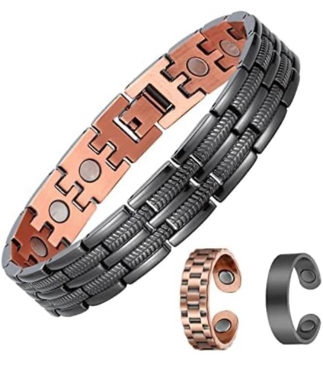 MagEnergy Copper Bracelet and Rings for Men