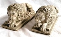 Pair of Crouching Lion Vatican Canova Statues