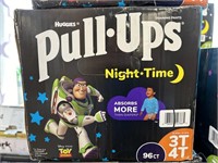 Huggies pull-ups night time 3T-4T  96ct