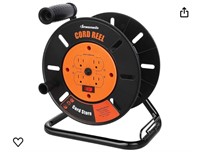 Extension Cord Reel with 4-Grounded Outlets