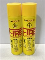 2 cans of Lokfouu 6in1 fire extinguisher spray