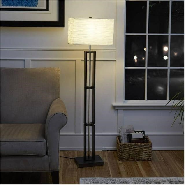 Mainstays Metal and Wood Floor Lamp