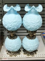 22" BLUE GLASS LAMPS