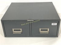 Steelmaster Industrial Gray Double Card File Box