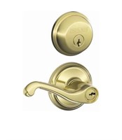 $72.00 Schlage Flair Bright Brass Lever and