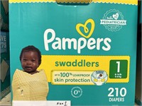 Pampers 210 diapers size 1