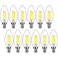 12-Pack Dimmable E12 LED Candelabra Bulbs