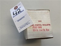 Box of 500 Hornady 9mm Bullets