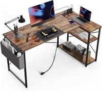 ULN - TIQLAB Small Computer Desk with Power Outlet