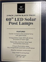 MM 2 pack 60in LED solar post lamps