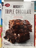 Hersheys triple chocolate fudge brownie mix 4 pac
