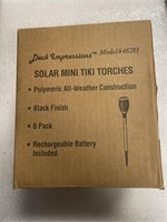 Solar mini tiki torches 6 ct