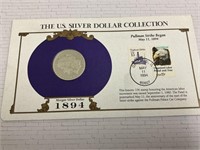 1894 O Morgan Silver Dollar + Pullman Strike