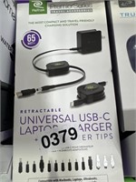 RETRAK UNIVERSAL USB C LAPTOP CHARGER RETAIL $40