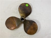 BRASS BOAT PROPELLER - 10 3/4" AT ITS WIDEST POINT