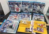 Nine Starting Lineup Hockey Figurines