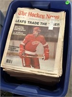 Tote Full of Hockey News Papers.