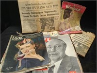 Vintage newspapers or magazines