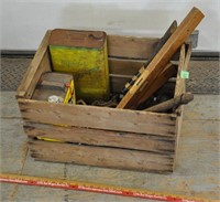 Vintage tools in crate, see pics