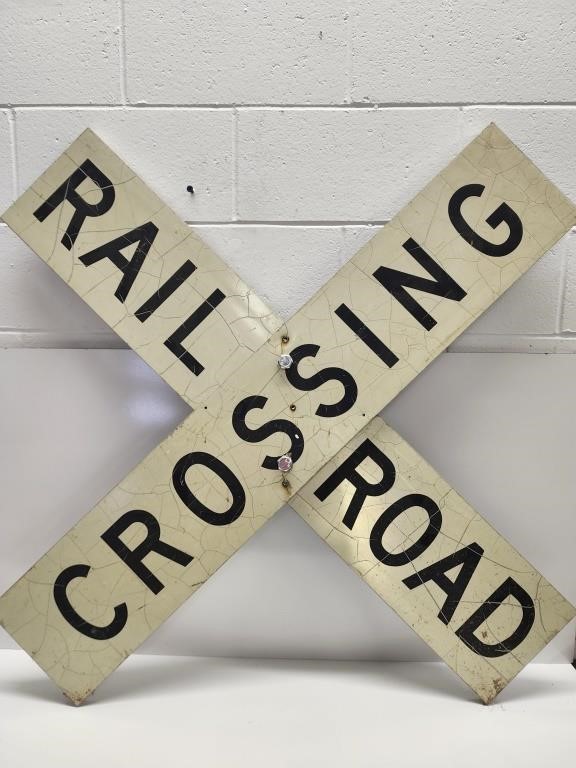 LARGE RAILROAD XING SIGN