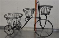 Metal bicycle potted planter decor
